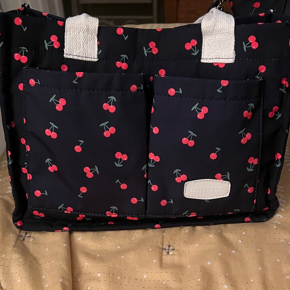 Cherry Print Tote Bag